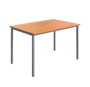 5 Star Modara Multipurpose Table 1200x800x730mm Beech/Silver KF78096