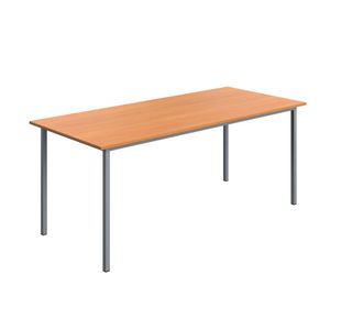 5 Star Modara Multipurpose Table 1800x800x730mm Beech/Silver KF78097