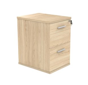 Polaris 2 Drawer Filing Cabinet 460x600x710mm Canadian Oak KF78102