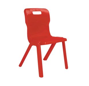 Titan One Piece Classroom Chair 360x320x513mm Red (Pack of 30) KF78594