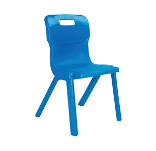 Titan One Piece Classroom Chair 360x320x513mm Blue (Pack of 30) KF78595