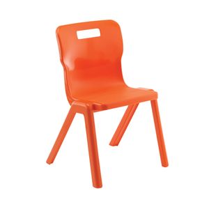 Titan One Piece Classroom Chair 480x486x799mm Orange (Pack of 30) KF78632