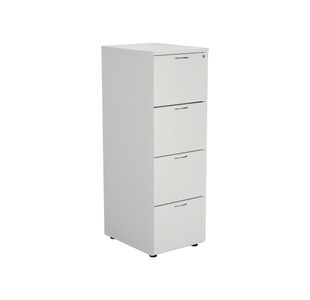 Jemini 4 Drawer Filing Cabinet 464x600x1365mm White KF78667