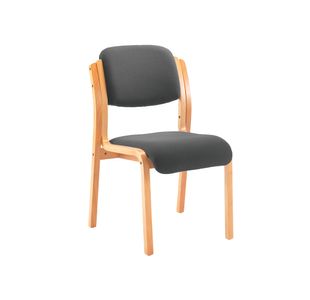 Jemini Wood Frame Side Chair 640x640x845mm Charcoal KF78680