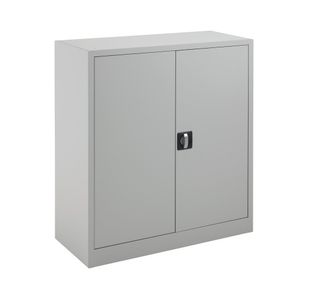 Talos Double Door Stationery Cupboard 920x420x1000mm Grey TCSDDC1000GR