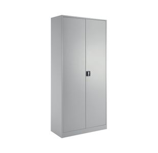 Talos Double Door Stationery Cupboard 920x420x1950mm Grey TCSDDC1950GR