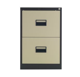 Talos 2 Drawer Filing Cabinet 465x620x700mm Coffee Cream TCS2FC-CC