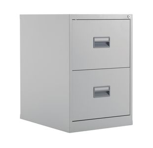Talos 2 Drawer Filing Cabinet 465x620x700mm Grey TCS2FC-GR