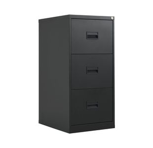 Talos 3 Drawer Filing Cabinet 465x620x1000mm Black TCS3FC-BK