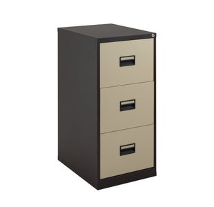 Talos 3 Drawer Filing Cabinet 465x620x1000mm Coffee Cream TCS3FC-CC