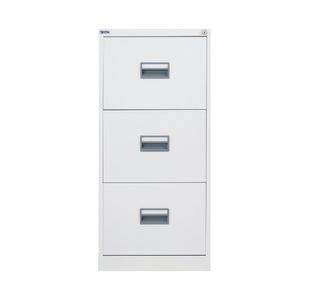 Talos 3 Drawer Filing Cabinet 465x620x1000mm White TCS3FC-WH