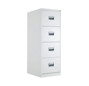 Talos 4 Drawer Filing Cabinet 465x620x1300mm White TCS4FC-WH