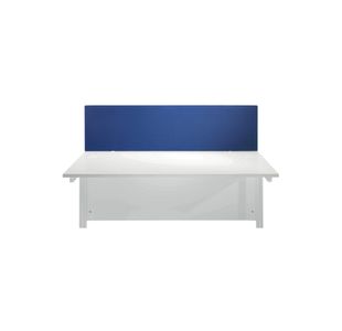 Jemini Straight Desk Mounted Screen 1600x25x400mm Blue KF78981