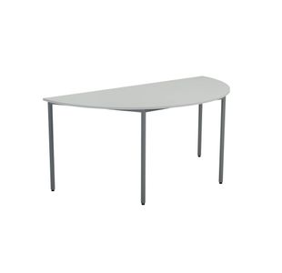 Jemini Semi Circular Multipurpose Table 1600x800x730mm White KF79033
