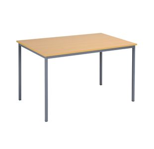 5 Star Modara Multipurpose Table 1200x800x730mm Oak/Silver KF79848