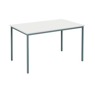 5 Star Modara Multipurpose Table 1200x800x730mm White/Silver KF79849