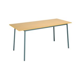 5 Star Modara Multipurpose Table 1800x800x730mm Oak/Silver KF79854