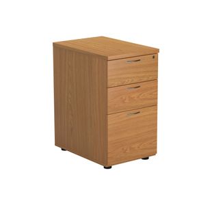 Jemini 3 Drawer Desk High Pedestal 404x600x730mm Nova Oak KF79858