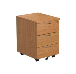 Jemini 3 Drawer Mobile Pedestal 400x500x595mm Nova Oak KF79873