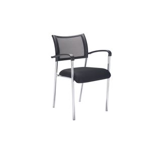 Jemini Jupiter Conference Chair with Arms 555x550x860mm Mesh Back Black/Chrome KF79891