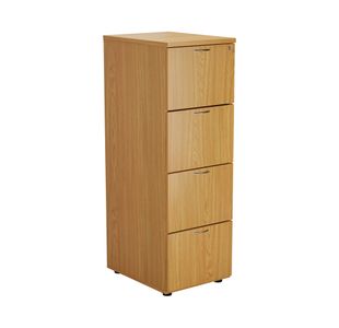 First 4 Drawer Filing Cabinet 464x600x1365mm Nova Oak KF79918