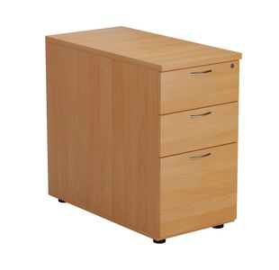 First 3 Drawer Desk High Pedestal 404x800x730mm Beech KF79930