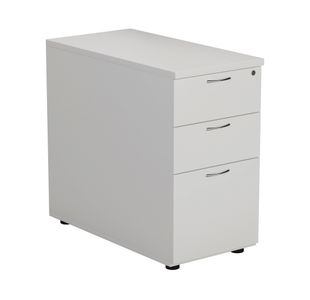 First 3 Drawer Desk High Pedestal 404x800x730mm White KF79932