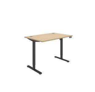 Astin Economy Sit/Stand Height Adj Desk 1200x800 Can Oak/Blk KF800003