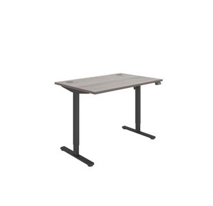 Astin Economy Sit/Stand Height Adj Desk 1200x800 Al GOak/Blk KF800005