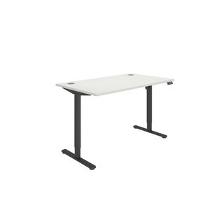 Astin Economy Sit/Stand Height Adj Desk 1400x800 Arc Wht/Blk KF800008