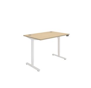 Astin Economy Sit/Stand Height Adj Desk 1200x800 Can Oak/Wht KF800011
