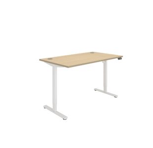 Astin Economy Sit/Stand Height Adj Desk 1400x800 Can Oak/Wht KF800015