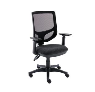 Astin Nesta Mesh Back Operator Chair Charcoal with Adjustable Arms 590x900x1050mm Black KF800026