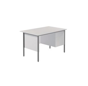 5 Star Modara Desk 2 Drw Fixed Pedestal 1200x730mm White KF800037