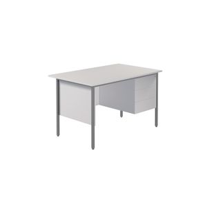 5 Star Modara Desk 3 Drw Fixed Pedestal 1200x730mm White KF800043