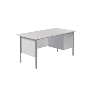 5 Star Modara Desk 2 Drw Fixed Pedestal 1500x730mm White KF800059
