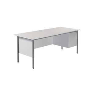 5 Star Modara Desk 2 Drw Fixed Pedestal 1800x730mm White KF800065