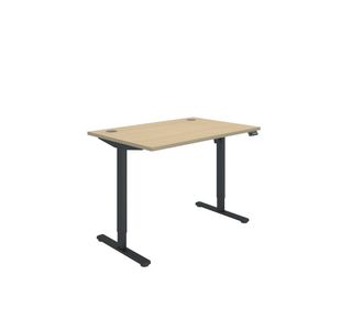 Polaris SM Sit/Stand Height Adjustable Desk 1200x800 Oak/Blk KF800083