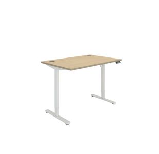 Polaris SM Sit/Stand Height Adjustable Desk 1200x800 Oak/Wht KF800084
