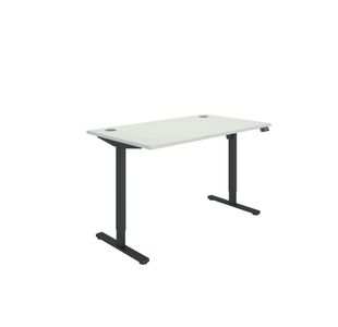 Polaris SM Sit/Stand Height Adjustable Desk 1400x800 Wht/Blk KF800095