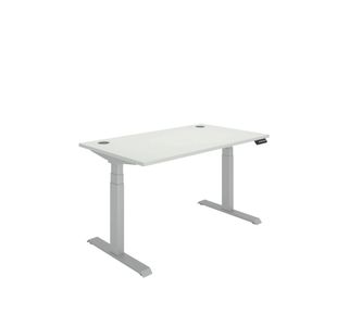 Polaris DM Sit/Stand Height Adjustable Desk 1400x800 Wht/Slv KF800120