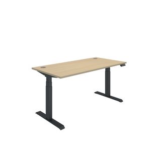 Polaris DM Sit/Stand Height Adjustable Desk 1600x800 Oak/Blk KF800128