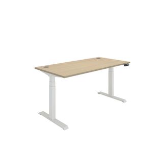 Polaris DM Sit/Stand Height Adjustable Desk 1600x800 Oak/Wht KF800130