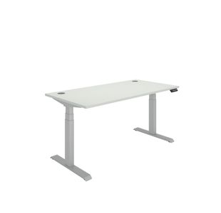 Polaris DM Sit/Stand Height Adjustable Desk 1600x800 Wht/Slv KF800132