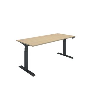 Polaris DM Sit/Stand Height Adjustable Desk 1800x800 Oak/Blk KF800140