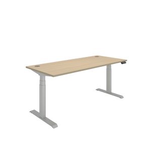 Polaris DM Sit/Stand Height Adjustable Desk 1800x800 Oak/Slv KF800141