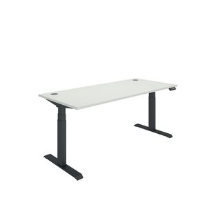Polaris DM Sit/Stand Height Adjustable Desk 1800x800 Wht/Blk KF800143