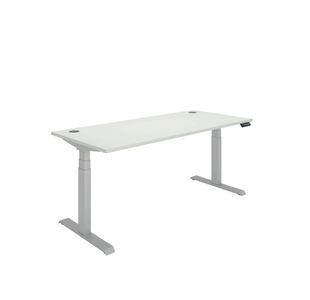 Polaris DM Sit/Stand Height Adjustable Desk 1800x800 Wht/Slv KF800144