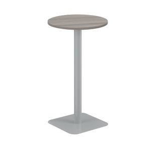5 Star Forge High Round Table 600mm Grey Oak/Silver KF800154