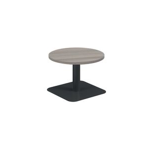 5 Star Forge Low Round Table 600mm Grey Oak/Black KF800165